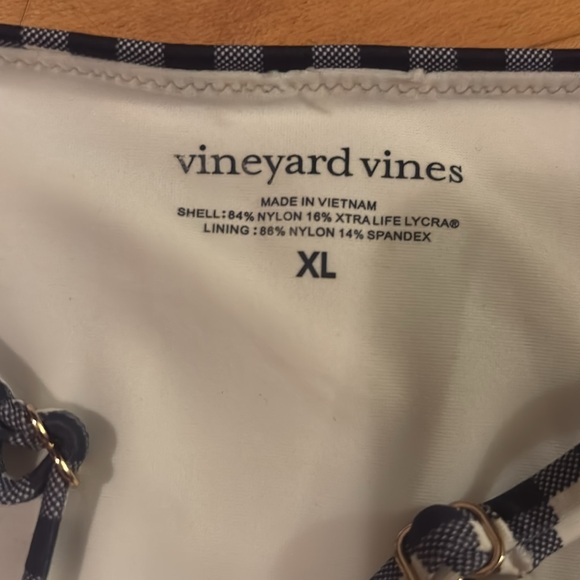 Vineyard vines Swim one piece underwire gingham size XL - Picture 4 of 6